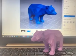 low poly bear