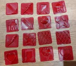Memory Tactile Touch Sensory Game for Blind 8 pcs set