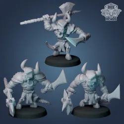 Minotaur Zombies (pre-supported included, 25mm)