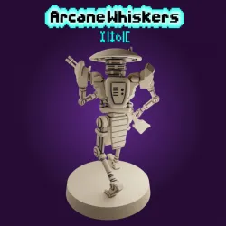 Nemesis combat android with Ares repeater rifle