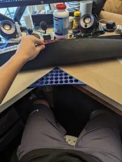 Optimized L shape desk corner extender