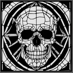 Skull (Stained Glass) Wall Art