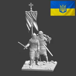"This is my land" Ukrainian knight and banner