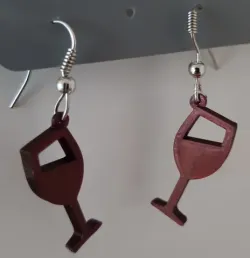 Wine glass earrings