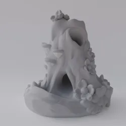 Wood Stump Dice Tower