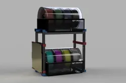 AMS 2-tier stand side-brace with build plate option