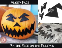 Angry Face - Pin the Face on the Pumpkin