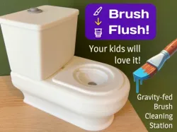 Brush Flush - Fun Paint Brush Cleaner for Kids