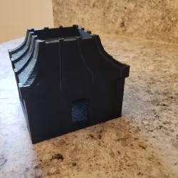 Cyberpunk Noodle Hut Food Shop with removable roof
