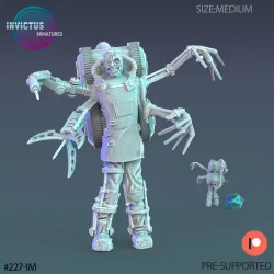 Cyborg Medic Set / Skeleton Soldier / Exoskelet Officer / Space War Construct / Steampunk Battle Robot / Invasion Army / Cyberpunk Droid / Sci-Fi Encounter