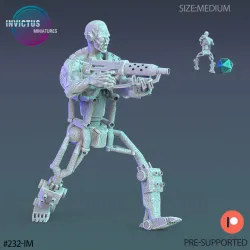 Damaged Cyborg Scout Set / Skeleton Soldier / Exoskelet Officer / Space War Construct / Steampunk Battle Robot / Invasion Army / Cyberpunk Droid / Sci-Fi Encounter