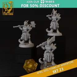 Dragonborn Female Barbarian - RPG Hero Character D&D 5e - Titans of Adventure Set 23