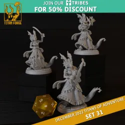 Dragonborn Female Bard - RPG Hero Character D&D 5e - Titans of Adventure Set 31