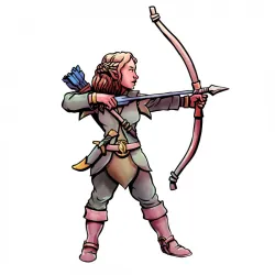 Female Elf Ranger Miniature