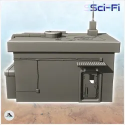 Futuristic house with bionic door and exterior drainpipes (18) - Future Sci-Fi SF Post apocalyptic Tabletop Scifi Wargaming Planetary exploration RPG Terrain