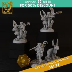 Gnome Female Druid - RPG Hero Character D&D 5e - Titans of Adventure Set 23