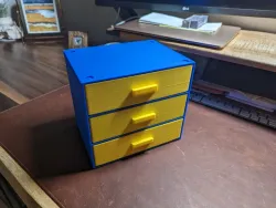 Gridfinity Drawer Cabinet with 3x4 standard height bin grid
