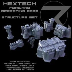 HEXTECH - Forward Operating Base (Battletech Compatible Hex Terrain)