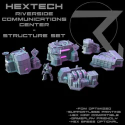 HEXTECH - Riverside Communications Center (Battletech Compatible Hex Terrain)