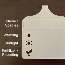 Houseplant write-on care tag