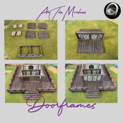 Japanese doorframes for sliding doors Pack #1 (part of Feudal Japan Farmers Village campaign)