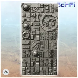 Large set of futuristic tiles for base or death star with various cannons and modules (13) - Future Sci-Fi SF Post apocalyptic Tabletop Scifi Wargaming Planetary exploration RPG Terrain
