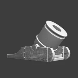 Medieval large mortar - model
