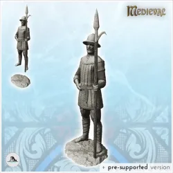 Medieval soldier miniatures pack No. 1 - Medieval RPG D&D Gothic Feudal Old Archaic Saga 28mm 15mm
