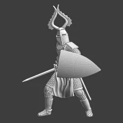 Medieval Teutonic Knight - sword and shield
