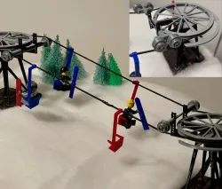 Model Ski Lift (Fits Lego Characters)