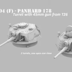 P204(f) Turret 45mm from T-26 for conversion of the panhard 178 scout or squadron leader