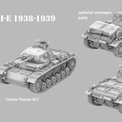 Panzer III E great historical accuracy and optional stowage, 3 different variation in this pack