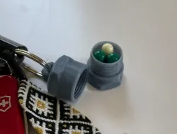 Parametric Keychain Container/Pill Bottle
