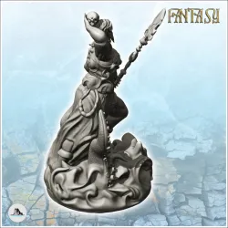 Poseidon Neptune with Tentacle Base and Spear (4) - Ancient Fantasy Magic Greek Roman Old Archaic Saga RPG DND