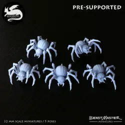Pumpkin Spider Pack - Pre-supported - 5 models