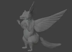 Raccoon Hummingbird (partial transformation)