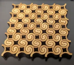 Rounded Flexible Kerf Pattern for Laser Cutting