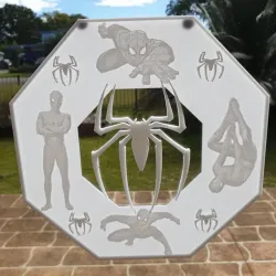 Spiderman lithophane window art