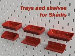 Trays and shelves for the Skadis board