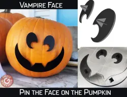 Vampire Face - Pin the Face on the Pumpkin