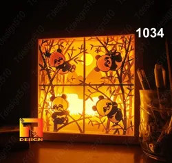 adorable oso panda lightbox