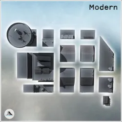 Airport control tower with radars and large storage warehouse with gates (5) - Cold Era Modern Warfare Conflict World War 3 RPG  Post-apo WW3 WWIII