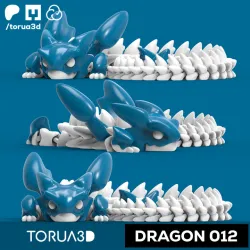 Articulated Dragon 012 - File STL - No supports - Print in place