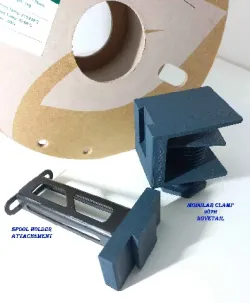 Bambu Lab Spool Holder attachment for modular clamp (fusion360)