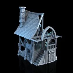 Beetroot House in Ruins - Medieval Town Set