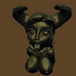 bust succubus ahegao tongue piercing