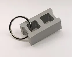 Cement Block Key Chain