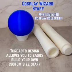 Crystal Cosplay Wizard Staff (MysticMesh3D)