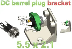 DC barrel jack mount 5.5 x 2.1    25