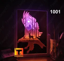 Deer and Eagle light box